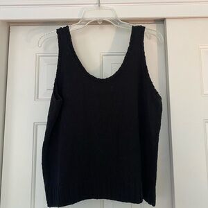 LOFT Black Sweater Tank Top